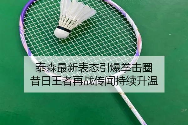 泰森最新表态引爆拳击圈 昔日王者再战传闻持续升温